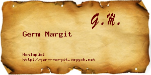 Germ Margit névjegykártya